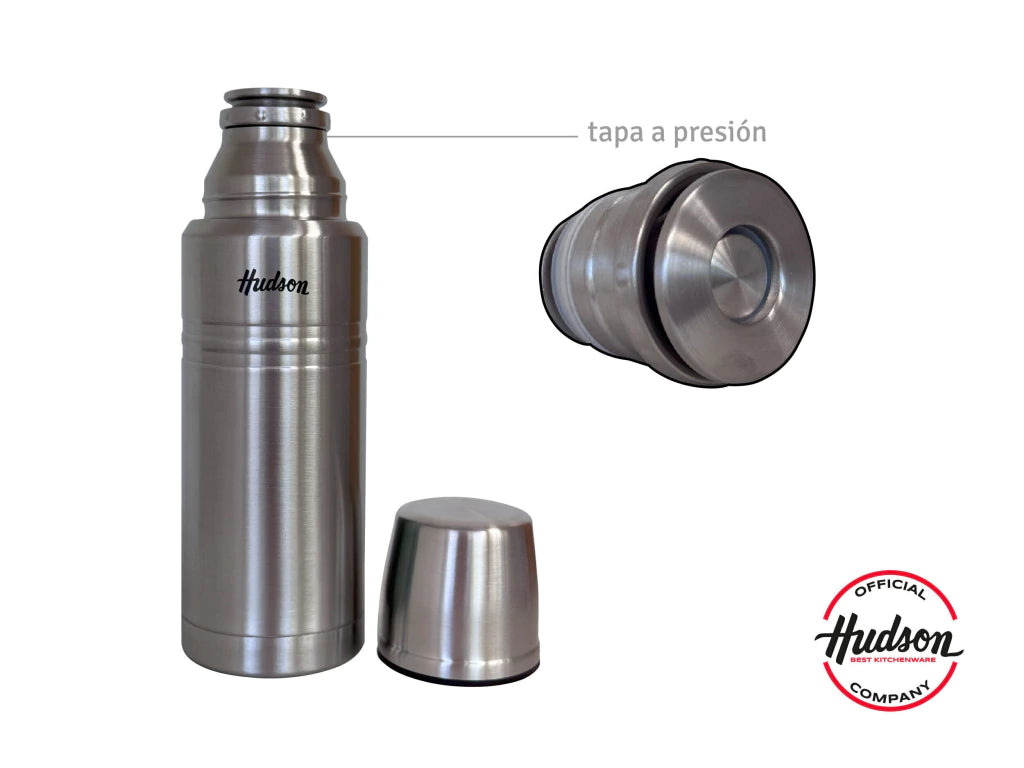 Termo De 750 Ml Acero Inoxidable Acabado Acero Pulido