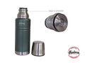 Termo De 750 Ml Acero Inoxidable Pulido Verde