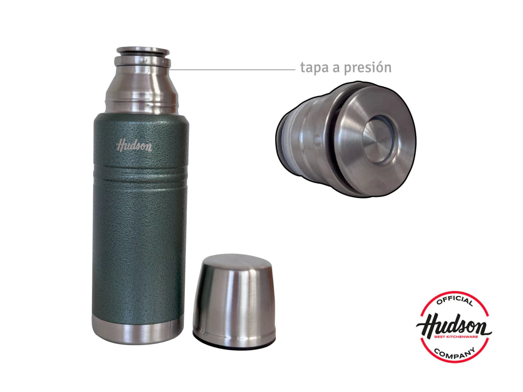 Termo De 750 Ml Acero Inoxidable Pulido Verde