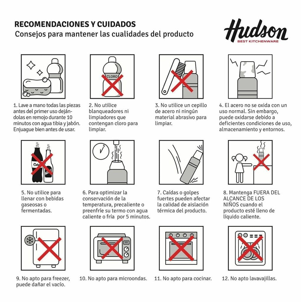 Termo 750 ML Negro de Acero Inoxidable de Doble Pared