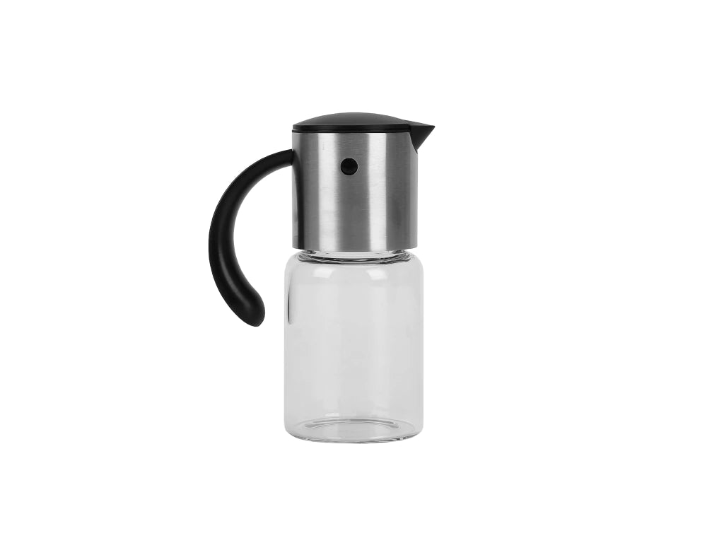 Aceitero y Vinagrero de Vidrio 200 ml Cabezal de Acero Inoxidable
