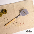 Espatula Ranurada De Cocina Con Mango De Madera