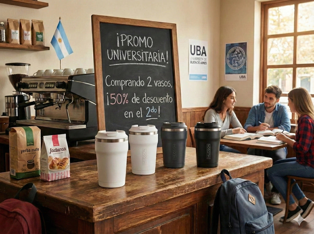 Vasos Térmicos de Café 600cc con Interior de Acero Pulido