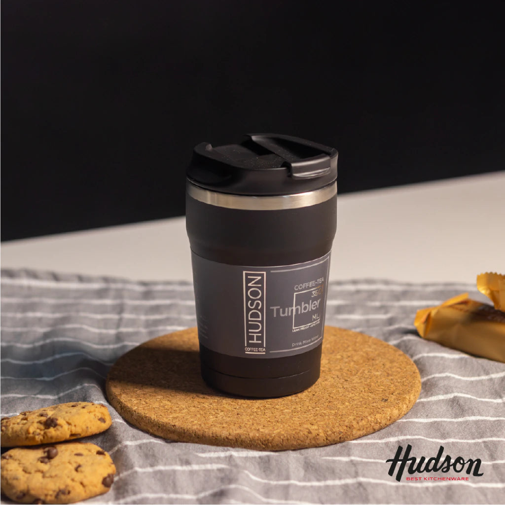 Vaso Negro de Café 350 ml Interior Pulido y Pico Antiderrame