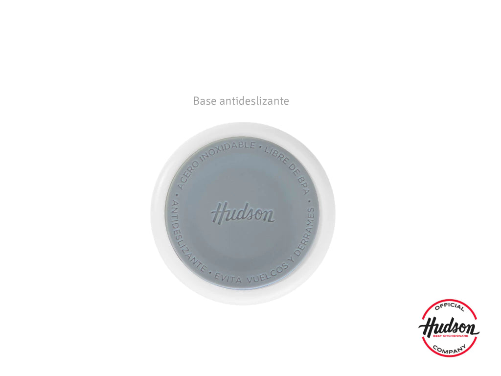 Vaso Blanco de Café de Acero Inoxidable 600 ml c/ Asa Plástica