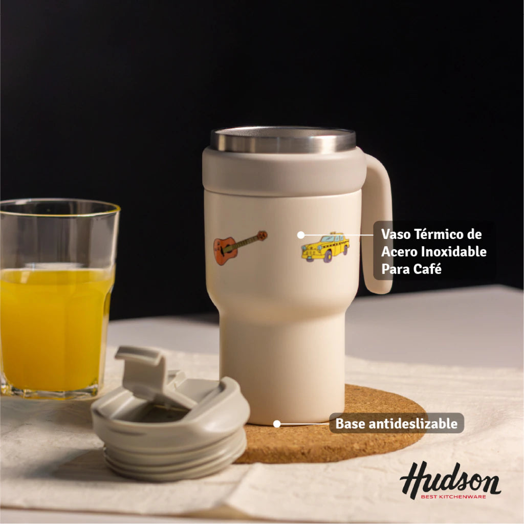 Vaso Térmico Línea Friends Acero Inoxidable 600ml Beige