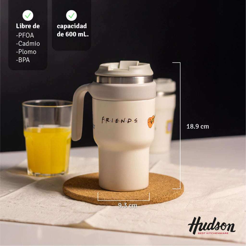 Vaso Térmico Línea Friends Acero Inoxidable 600ml Beige