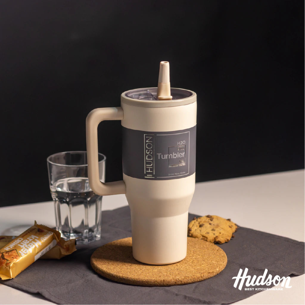 Vaso Térmico Crema 900 ml Interior Pulido Libre de BPA