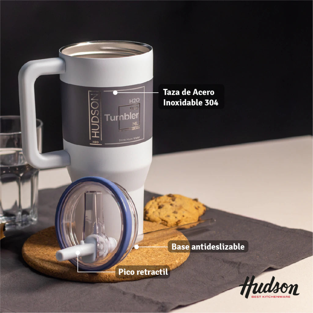 Vaso Térmico Celeste 900 ml Interior Pulido Libre de BPA