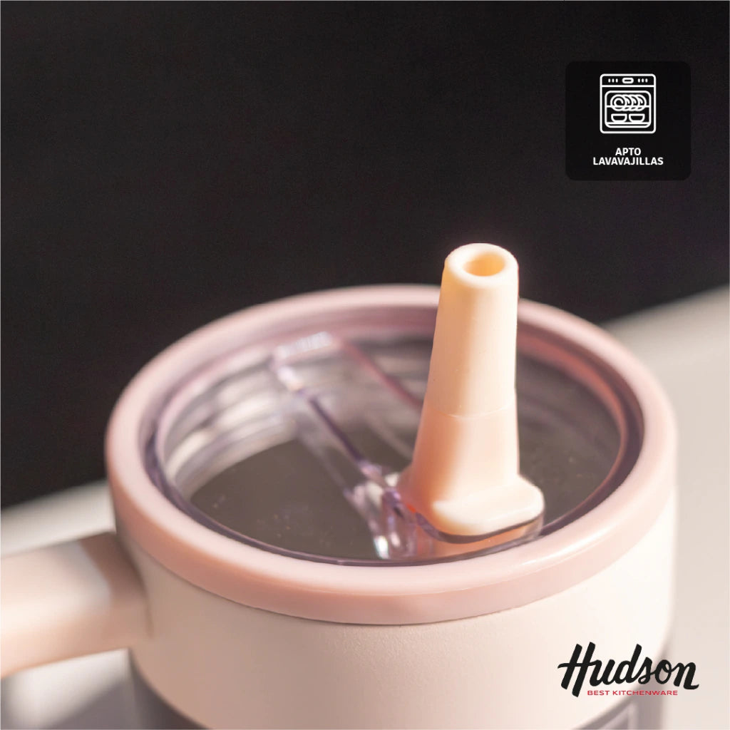 Vaso Térmico Rosa 900 ml Interior Pulido Libre de BPA
