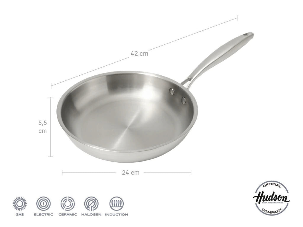 Sartén De Acero Inoxidable De 24 Cm para Inducción